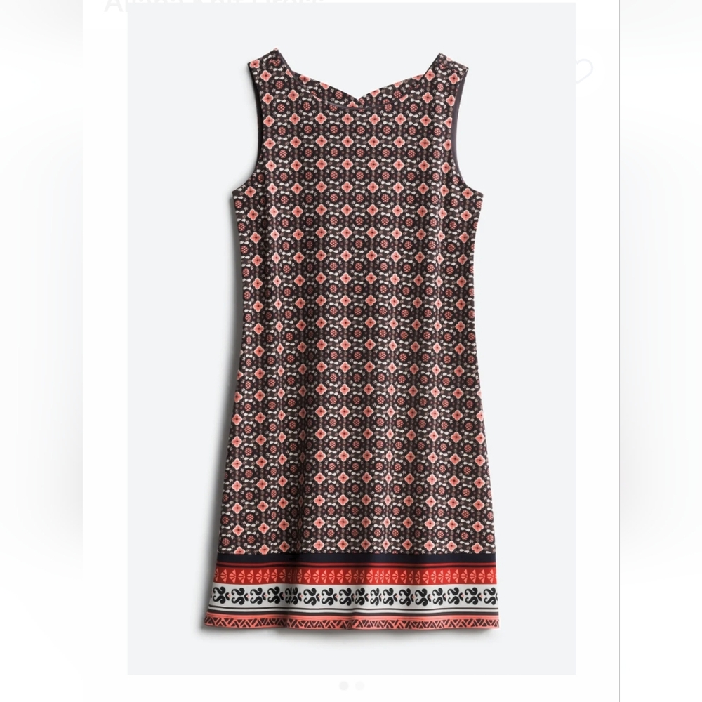 Magnolia Grace sleeveless dress, navy/coral, S